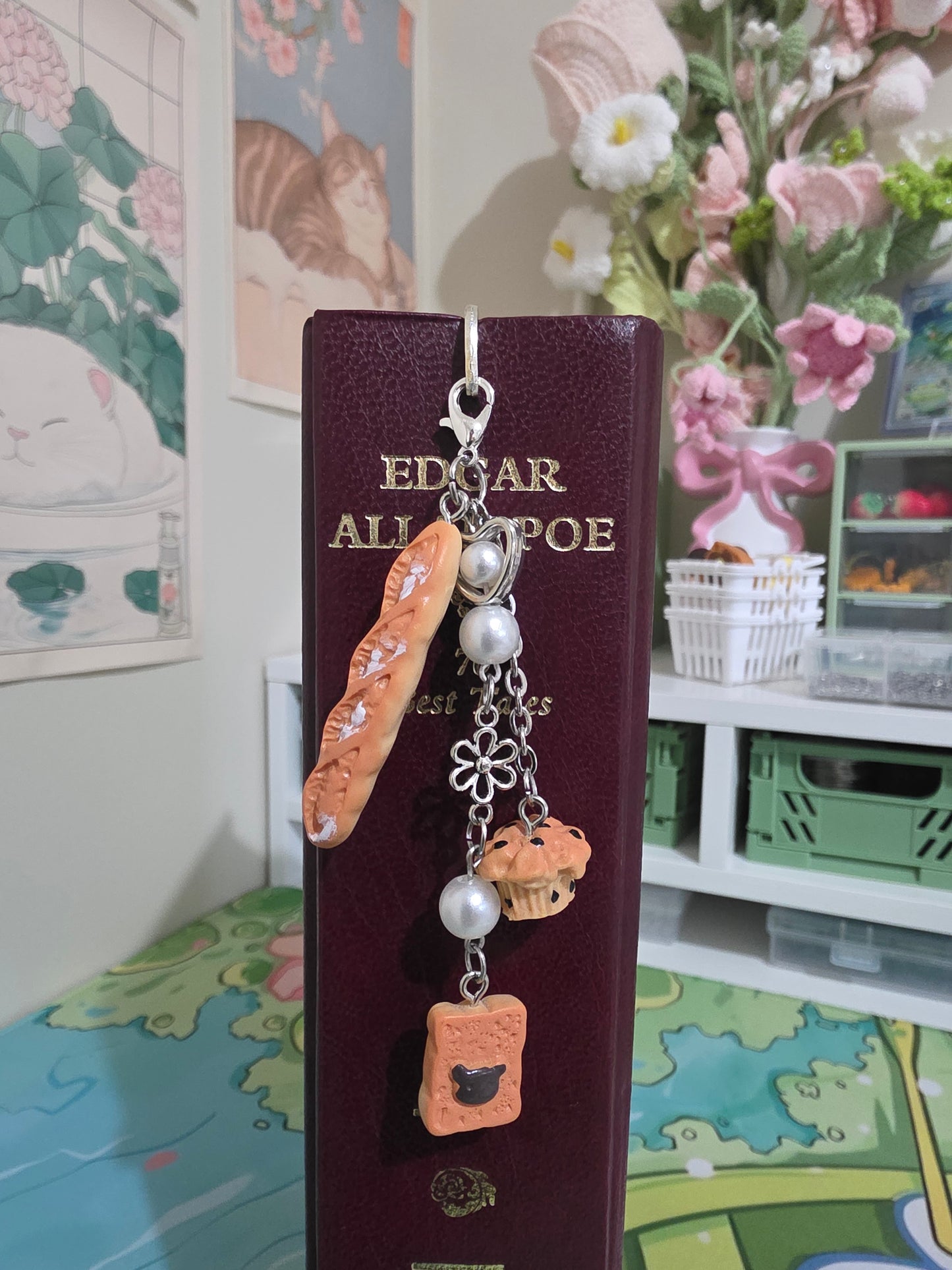 Cute Pastry Book Charm