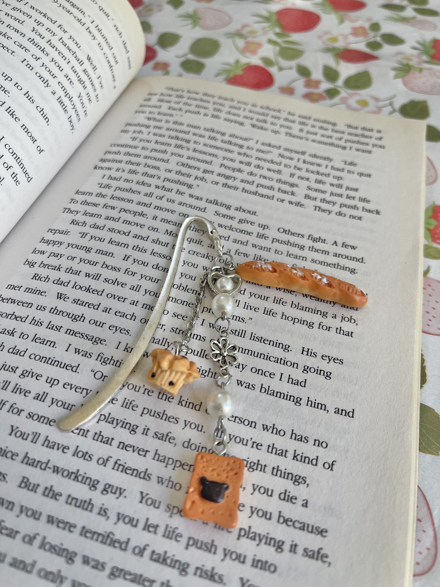 Cute Pastry Book Charm