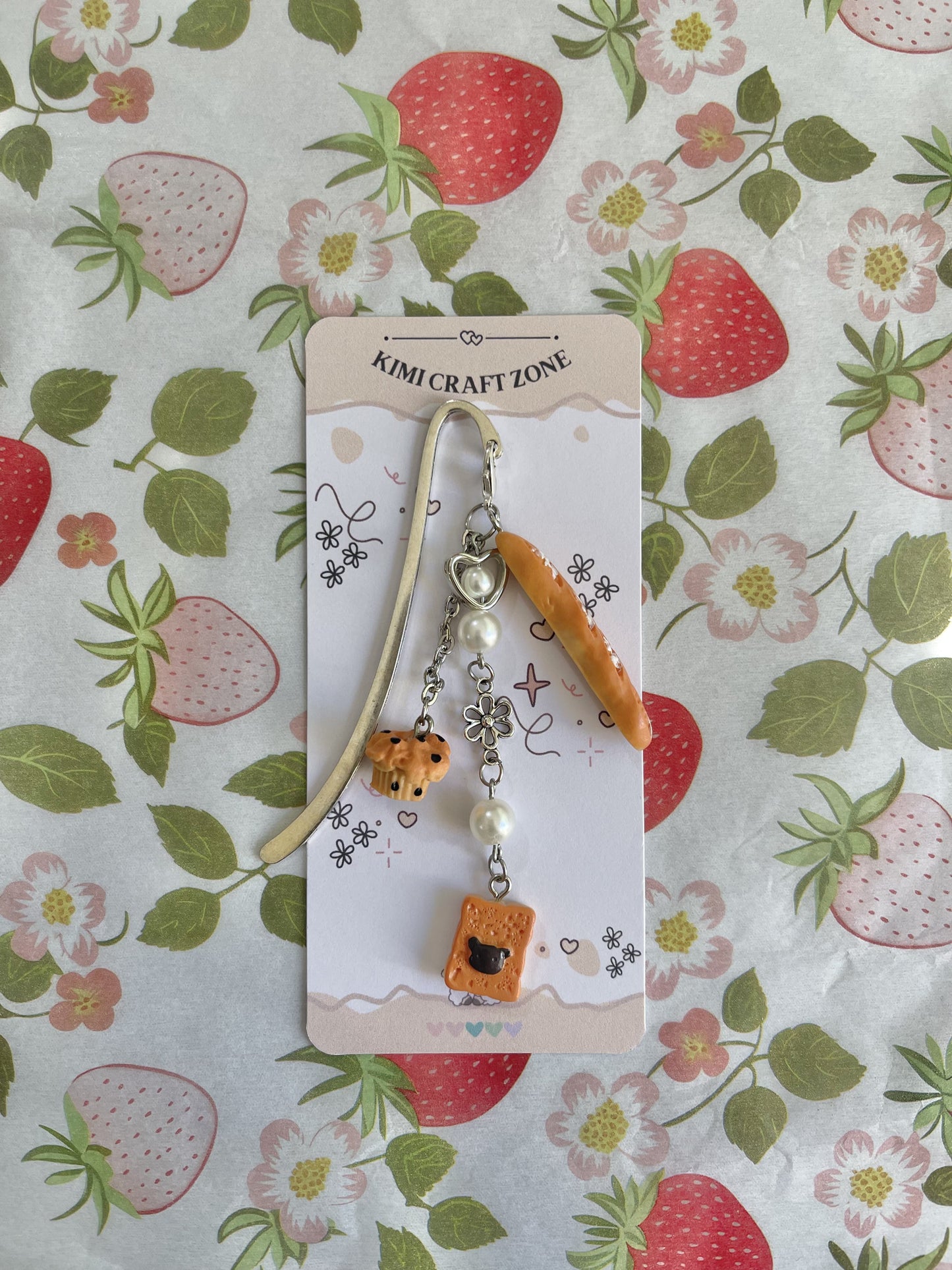 Cute Pastry Book Charm