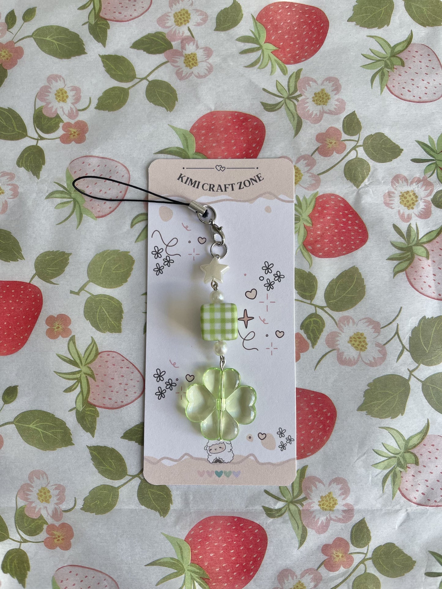 4 Leaf Clover Phone Charm