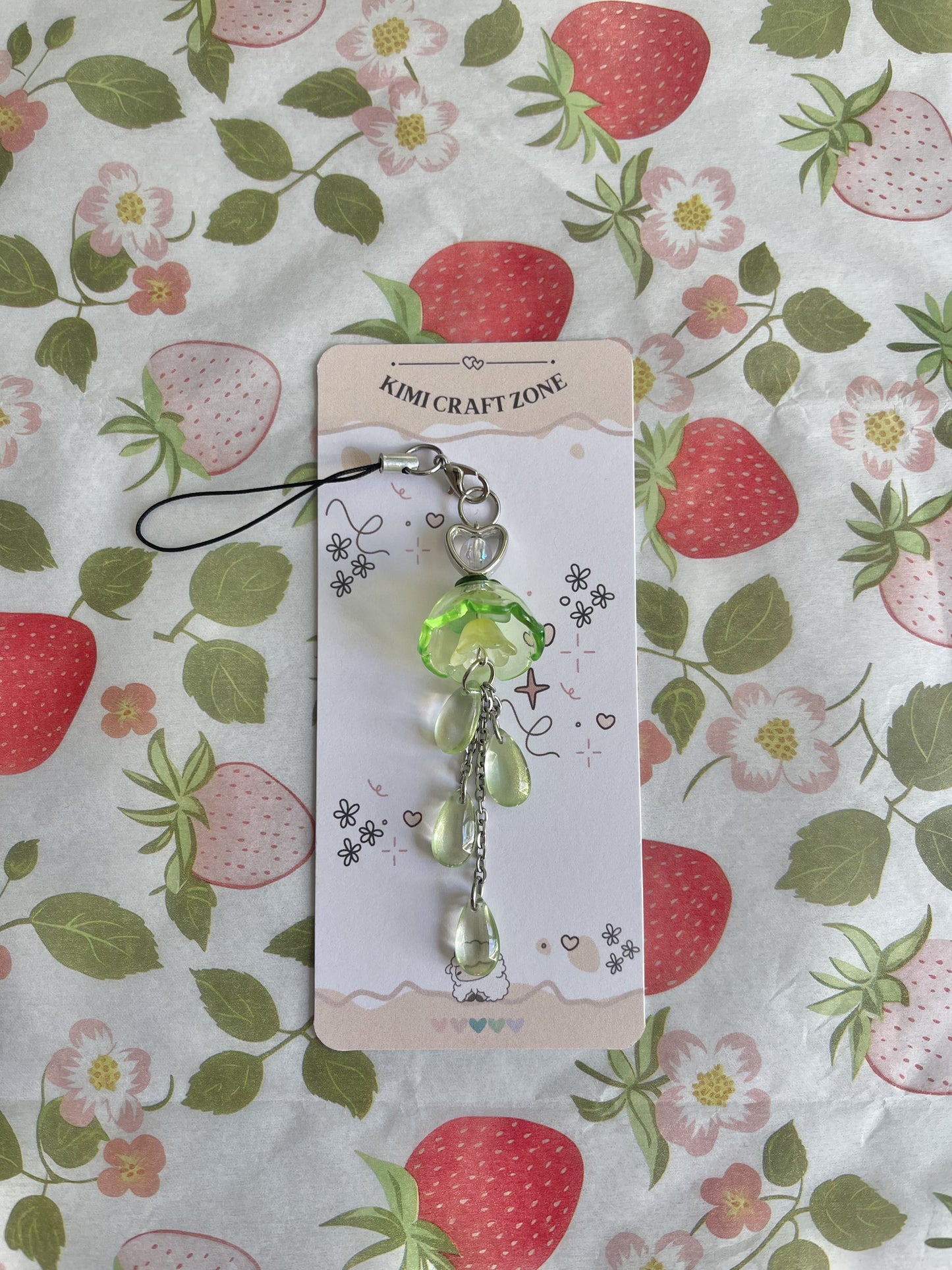 Raindrop Jellyfish Phone Charm