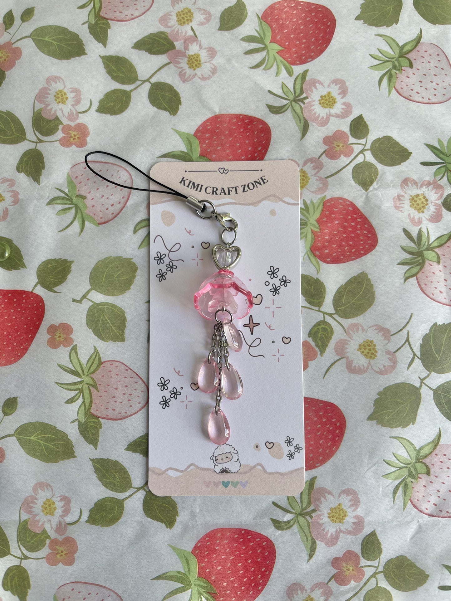 Raindrop Jellyfish Phone Charm
