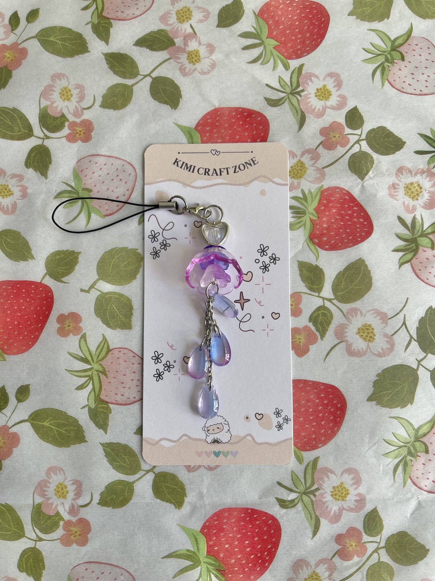 Raindrop Jellyfish Phone Charm