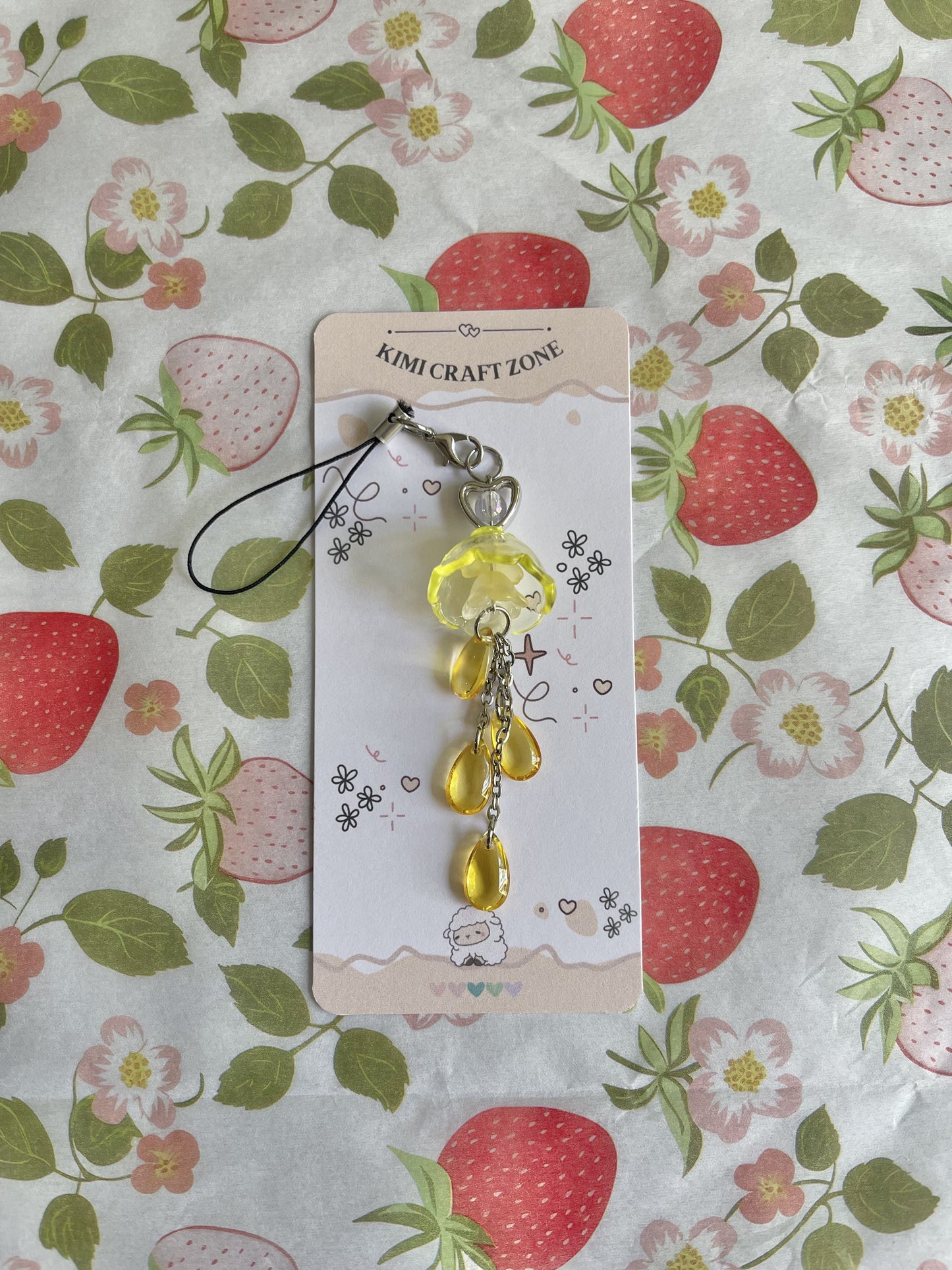 Raindrop Jellyfish Phone Charm