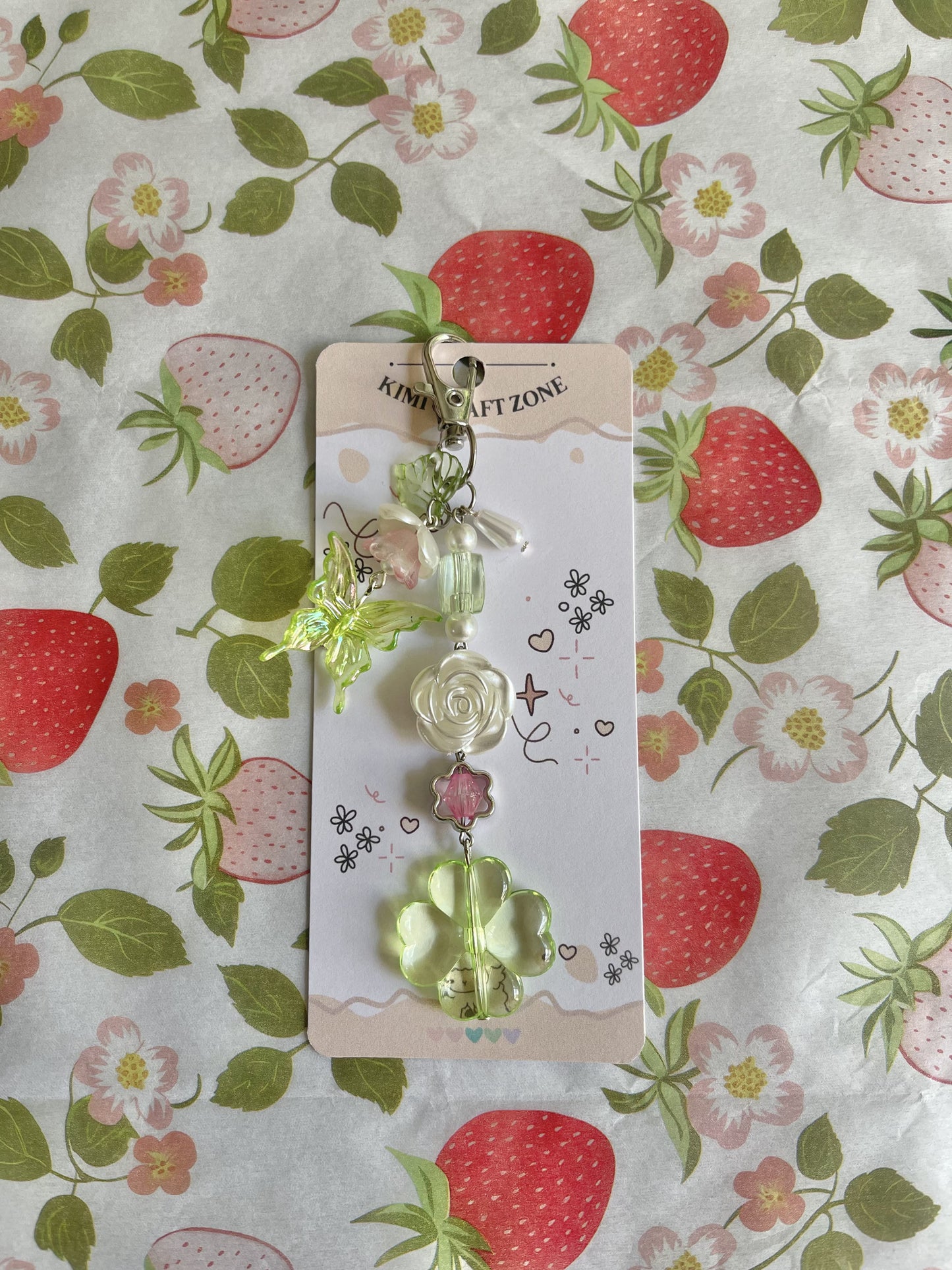 Butterfly Clover Keychain