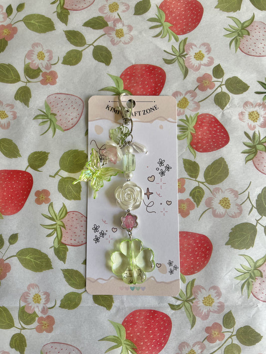 Butterfly Clover Keychain